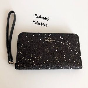Coach boxed star glitter phone wallet
